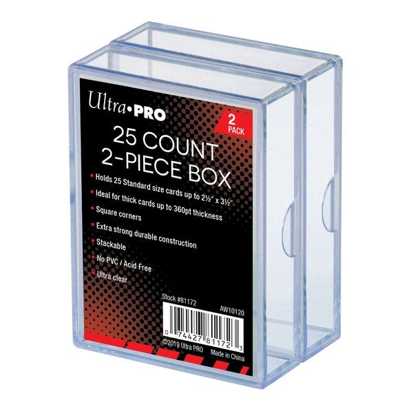 Ultra Pro - 25 Count - 2 Piece Plastic Box (2 Pack)