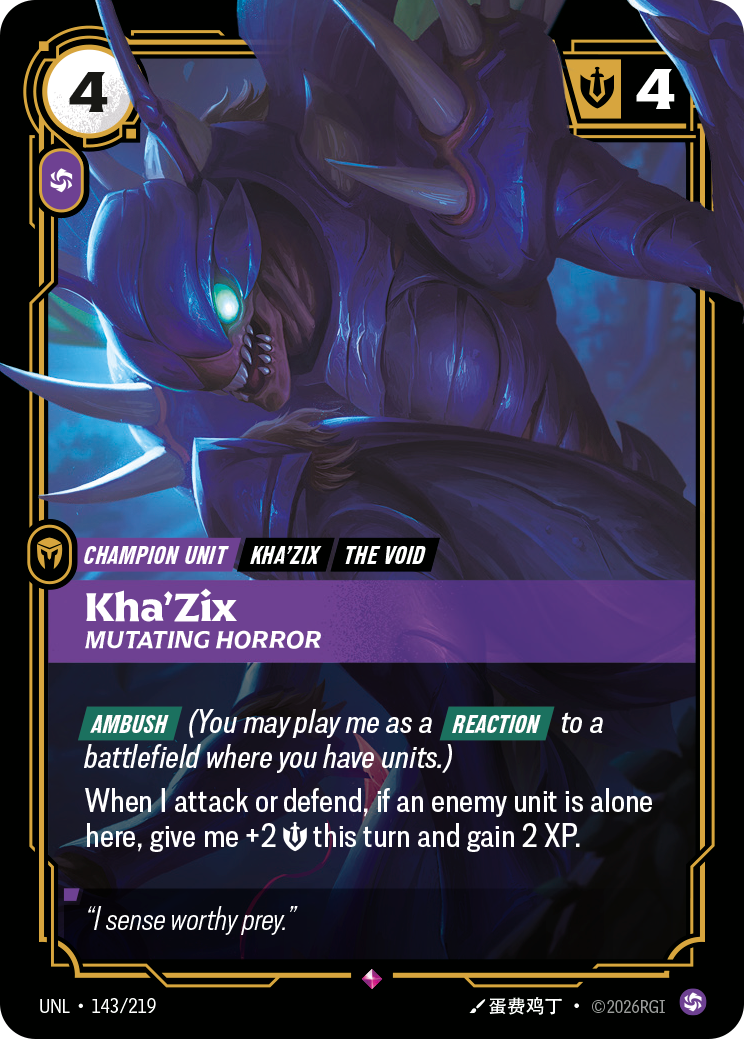 Kha'Zix - Mutating Horror (UNL-143/219) [Riftbound: Unleashed]
