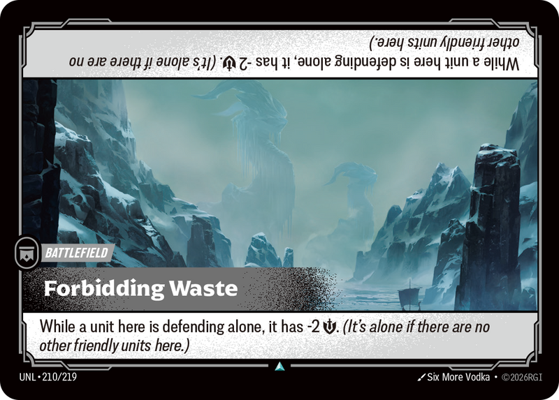 Forbidding Waste (UNL-210/219) [Riftbound: Unleashed]