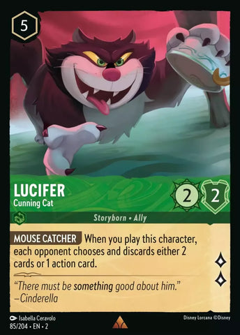 85/204 - Lucifer, Cunning Cat - Rare Foil