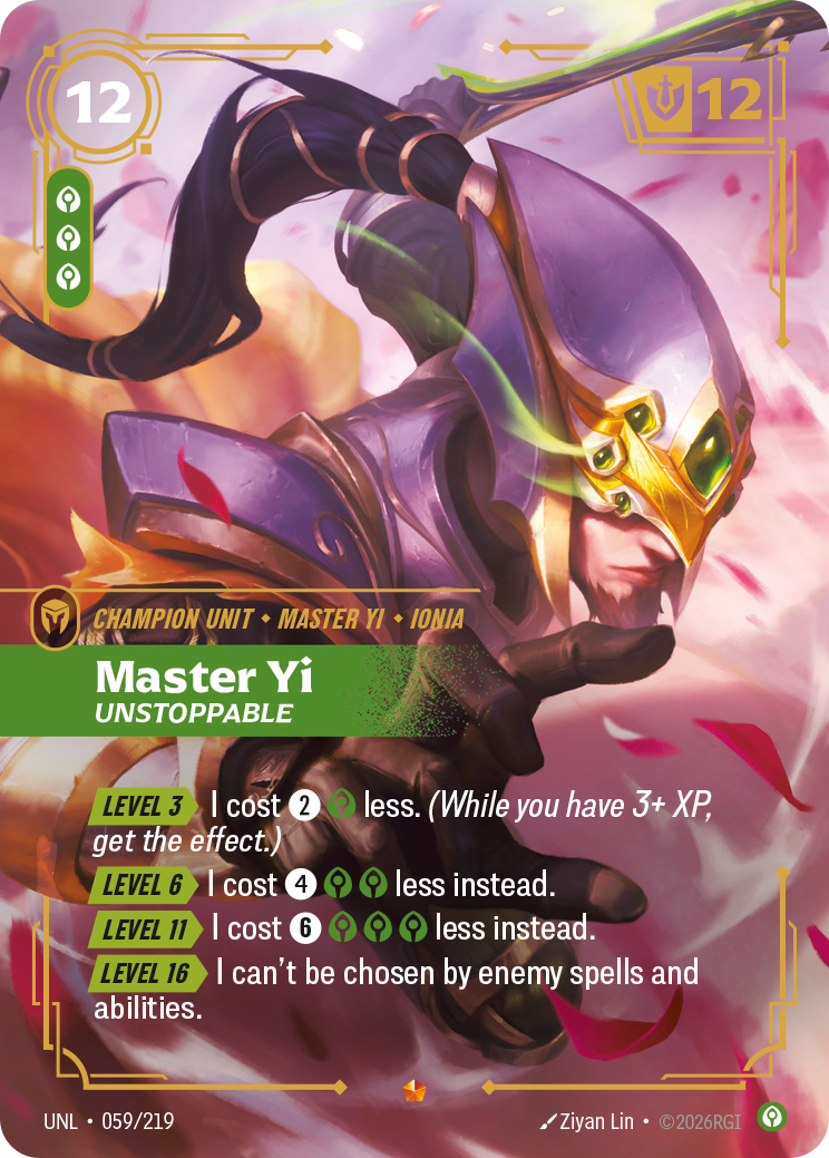 Master Yi - Unstoppable (UNL-059/219) [Riftbound: Unleashed]