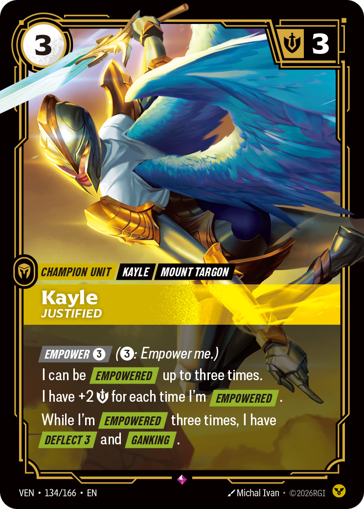 Kayle, Justified (VEN-134/166) [Riftbound: Vendetta]