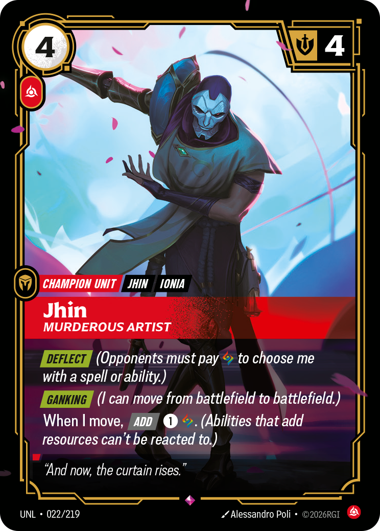 Jhin - Murderous Artist (UNL-022/219) [Riftbound: Unleashed]