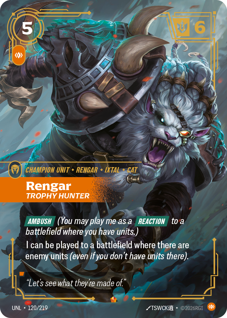 Rengar - Trophy Hunter (UNL-120/219) [Riftbound: Unleashed]
