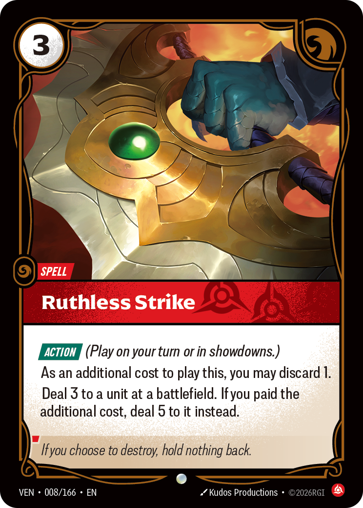Ruthless Strike (VEN-008/166) [Riftbound: Vendetta]