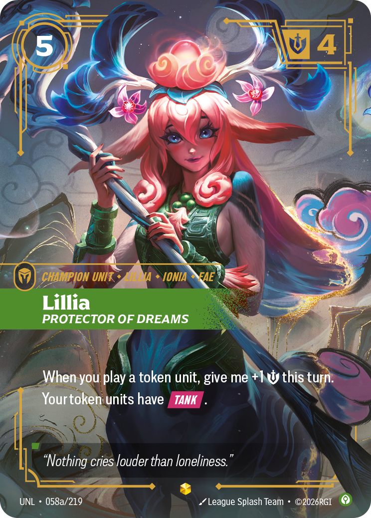 Lillia - Protector of Dreams (Alternate Art) (UNL-058a/219) [Riftbound: Unleashed]
