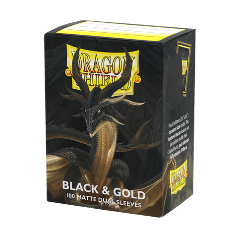 Dragon Shield: Standard 100ct Sleeves - Black and Gold