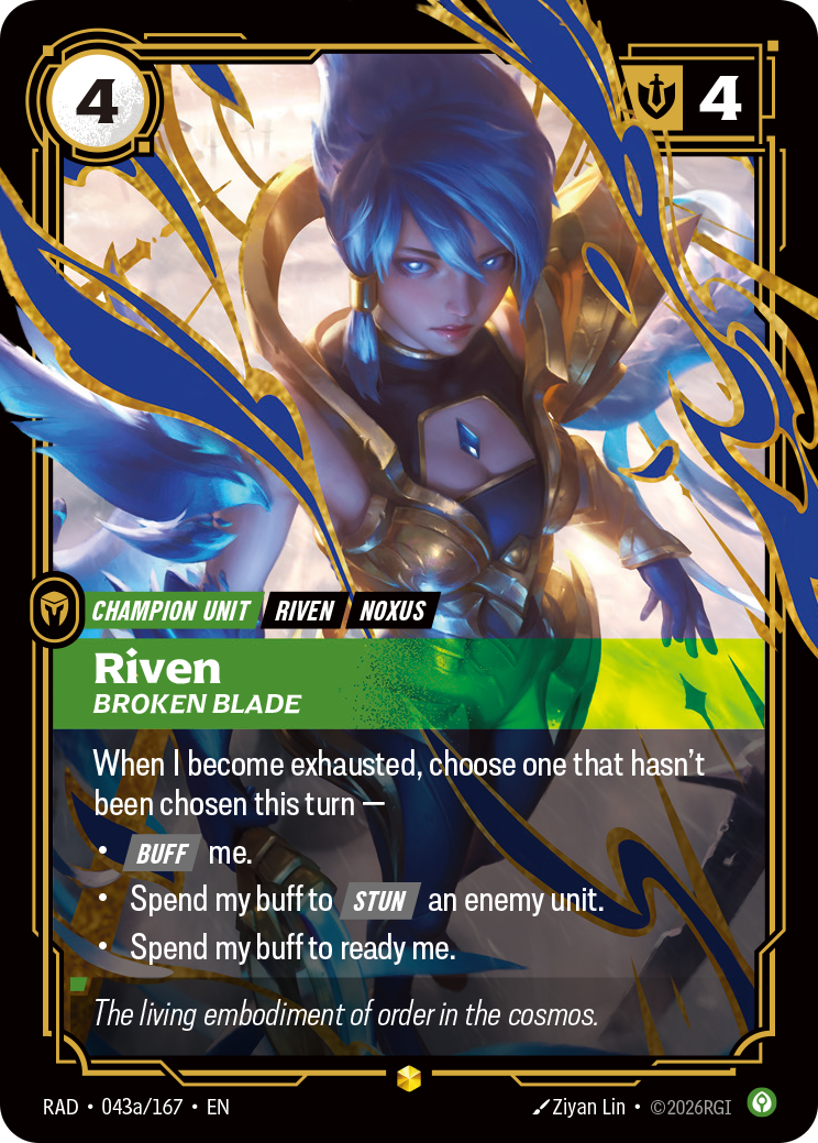 Riven, Broken Blade (Alternate Art) (RAD-043a/167) [Riftbound: Radiance]