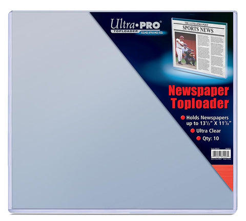 Ultra PRO: Toploader - 13-1/2" x 11-7 / 8" (10ct - Newspaper Toploader)