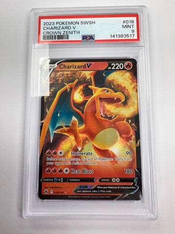 Charizard V - 2023 Crown Zenith #018 - PSA 9