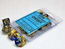 Chessex - CHX26222 - Blue-Gold/White Gemini Dice Set