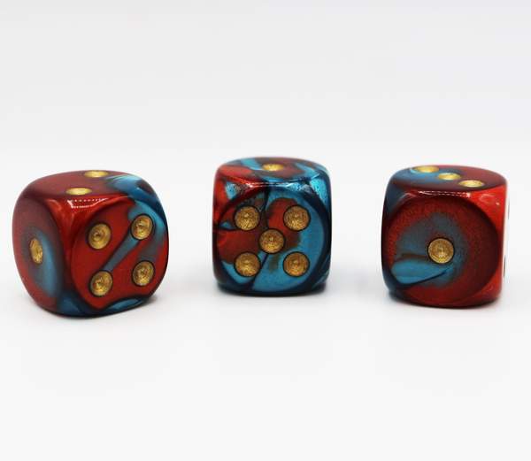 Chessex CHX 26862 GEMINI RED-TEAL/GOLD 36D6