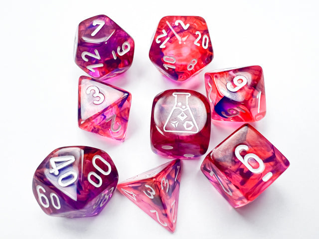 Chessex CHX 27408 7-DIE SET NEBULA BLACK/WHITE