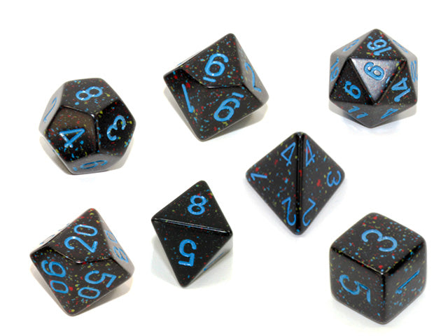 Chessex CHX 25338 7-DIE SET SPECKLED BLUE STAR