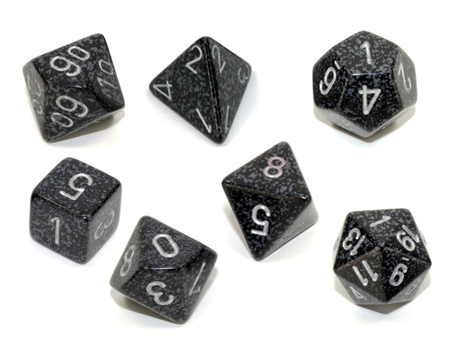 Chessex CHX 25318 7-DIE SET SPECKLED NINJA