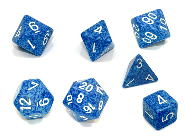 Chessex CHX 25306 7-DIE SET SPECKLED WATER