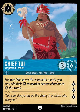 143/204 - Chief Tui - Respected Leader - Uncommon Non-Foil