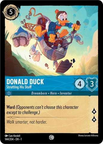 144/204 - Donald Duck - Strutting His Stuff - Common Non-Foil