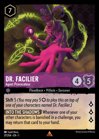 37/204 - Dr. Facilier - Agent Provocateur - Rare Non-Foil