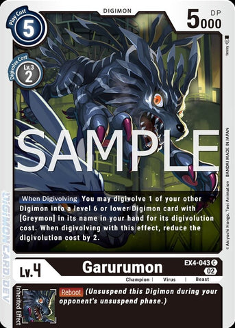 EX4-043 - Garurumon - Common - NM