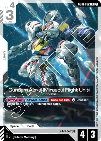 Gundam Aerial (Mirasoul Flight Unit) XVX-016 [GD01-082] (U)