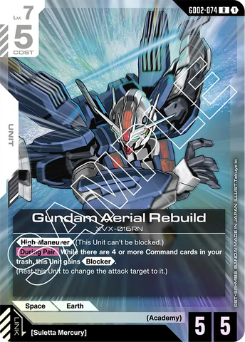Gundam Aerial Rebuild XVX-016RN [GD02-074] (R)
