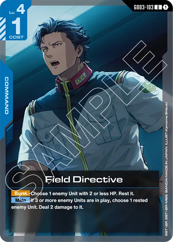 Field Directive [GD03-103] (U)