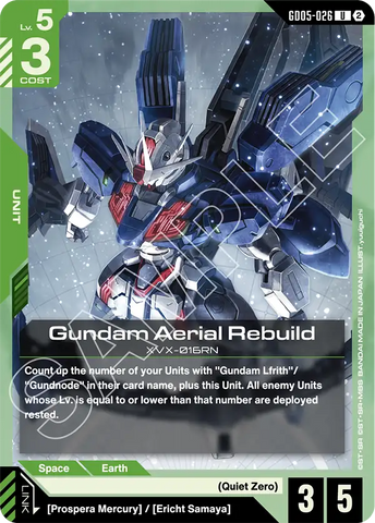 Gundam Aerial Rebuild XVX-016RN [GD05-026] (U)