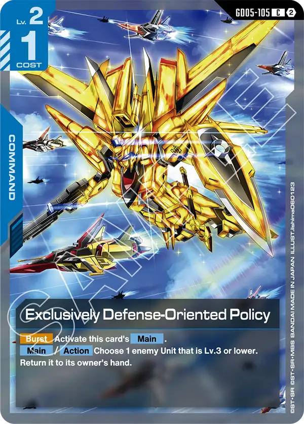 Exclusively Defense-Oriented Policy [GD05-105] (C)