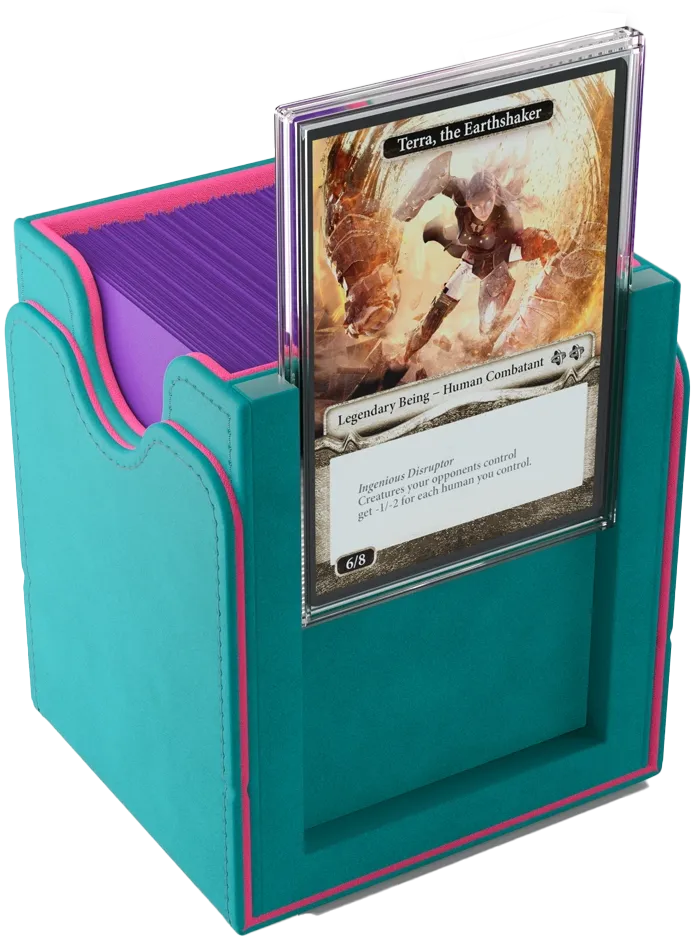 Gamegenic - Squire Plus 100+ XL: Teal/Pink - Deck Box