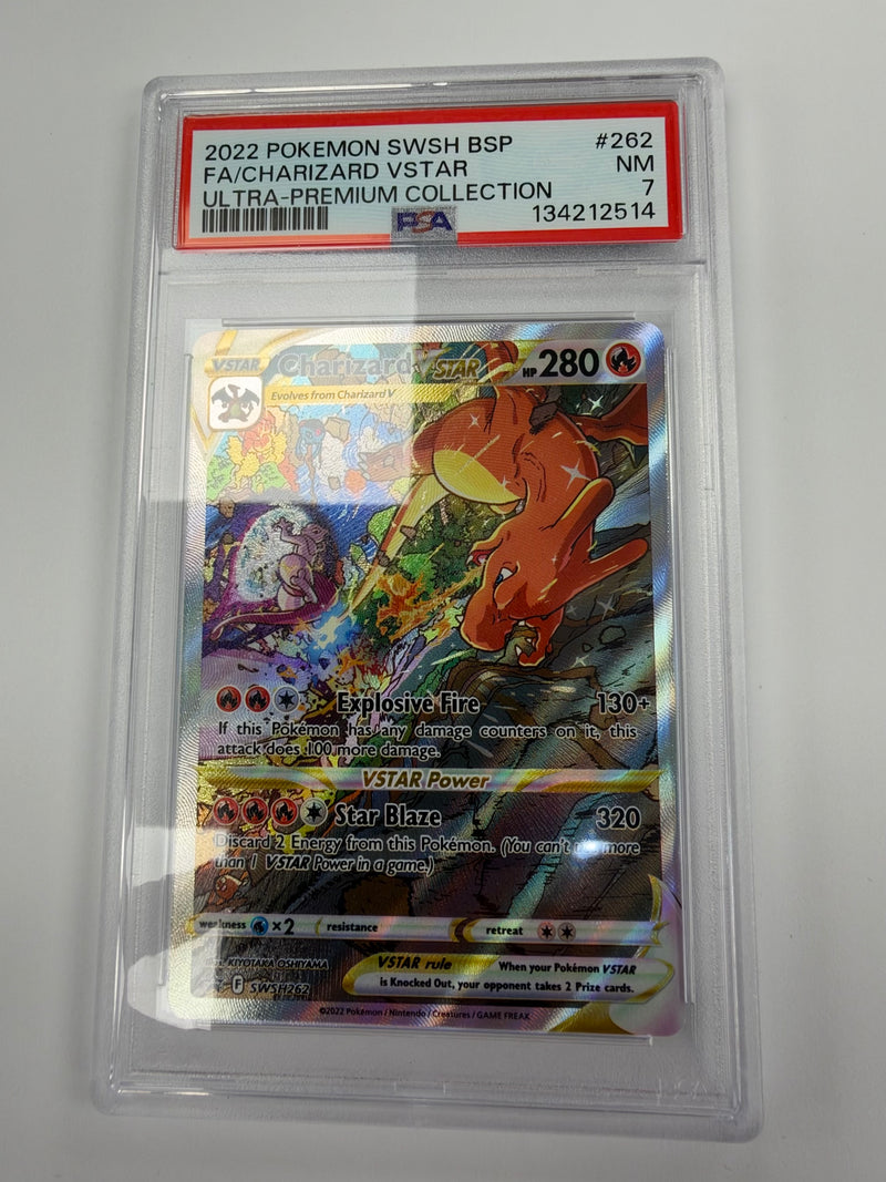 Full Art Charizard Vstar - 2022 Ultra-Premium Collection SWSH262 - PSA 7