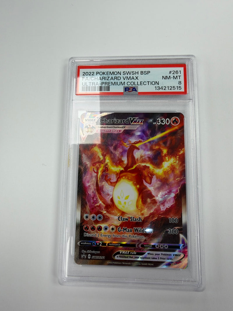 Full Art Charizard Vmax - 2022 Ultra-Premium Collection SWSH261 - PSA 8