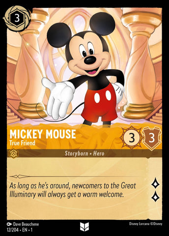 12/204 - Mickey Mouse - True Friend - Uncommon Non-Foil