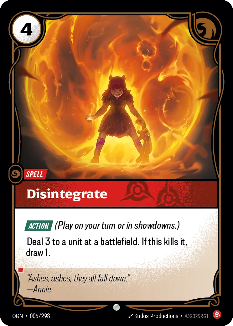 Disintegrate (OGN-005/298) [Riftbound: Origins]