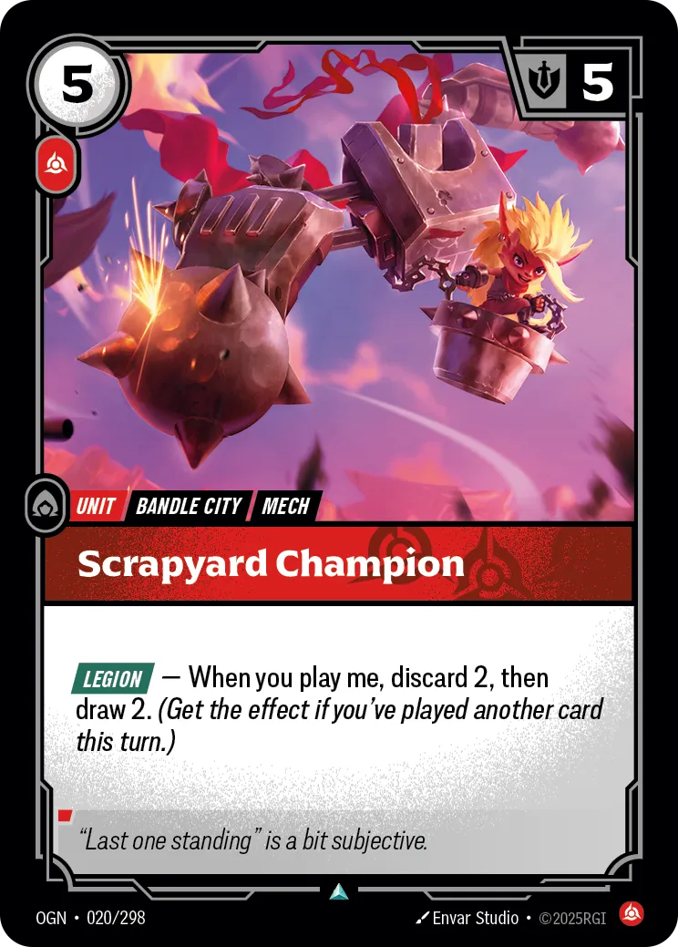 Scrapyard Champion (OGN-020/298) [Riftbound: Origins]