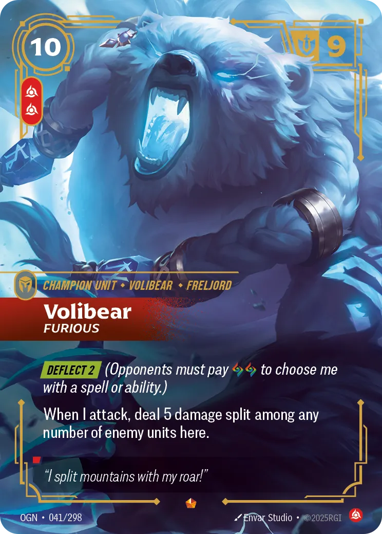Volibear, Furious (OGN-041/298) [Riftbound: Origins]