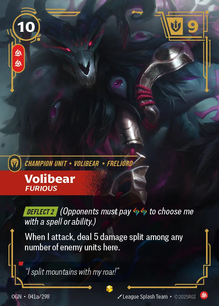 Volibear, Furious (Alternate Art) (OGN-041a/298) [Riftbound: Origins]
