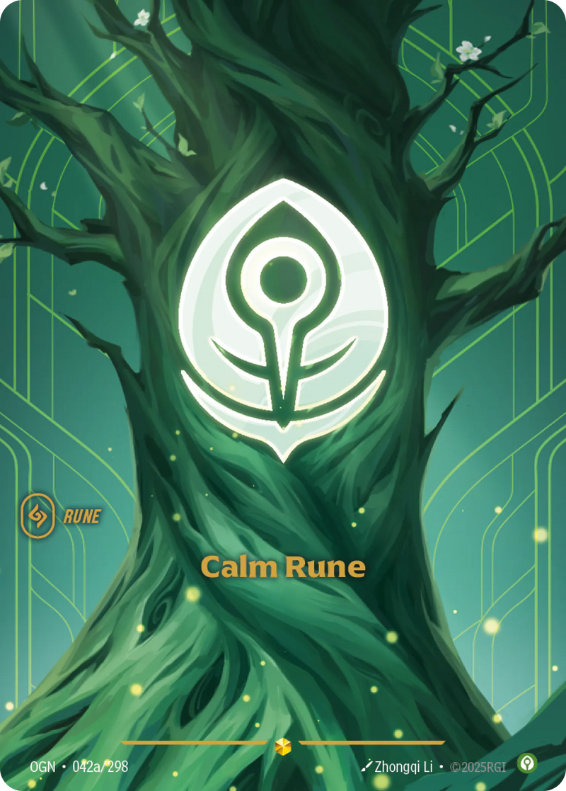 Calm Rune (Alternate Art) (OGN-042a/298) [Riftbound: Origins]
