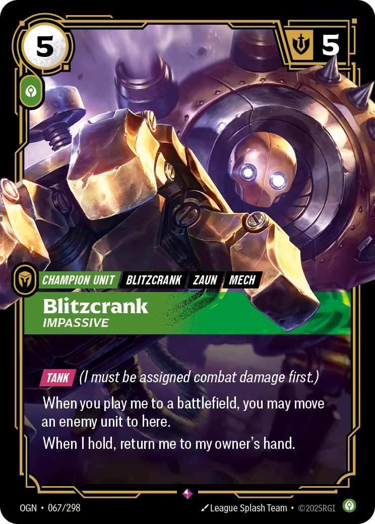 Blitzcrank, Impassive (OGN-067/298) [Riftbound: Origins]