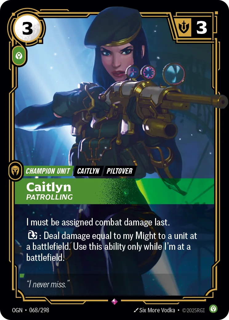 Caitlyn, Patrolling (OGN-068/298) [Riftbound: Origins]