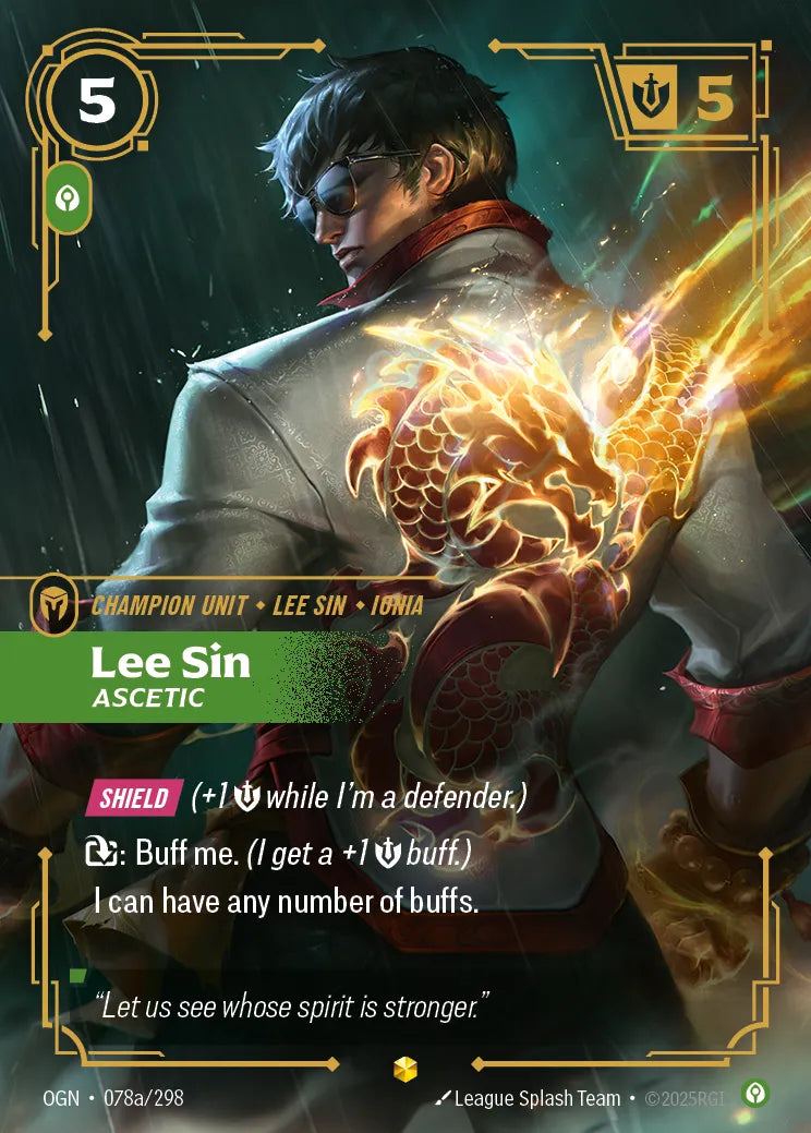 Lee Sin, Ascetic (Alternate Art) (OGN-078a/298) [Riftbound: Origins]