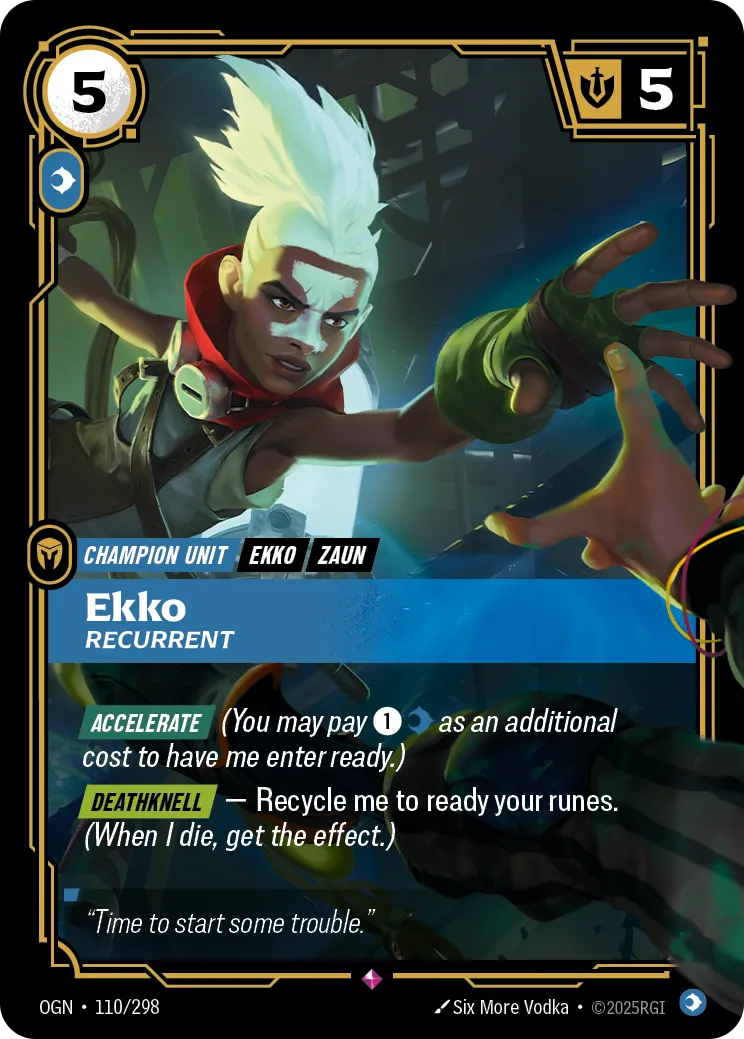 Ekko, Recurrent (OGN-110/298) [Riftbound: Origins]