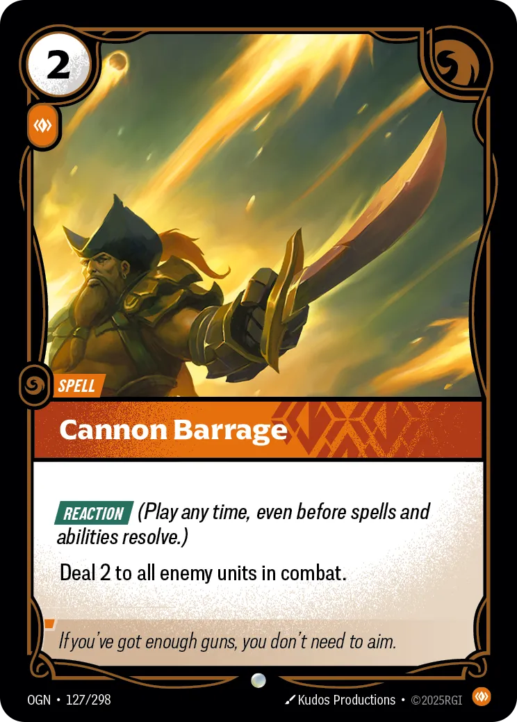 Cannon Barrage (OGN-127/298) [Riftbound: Origins]