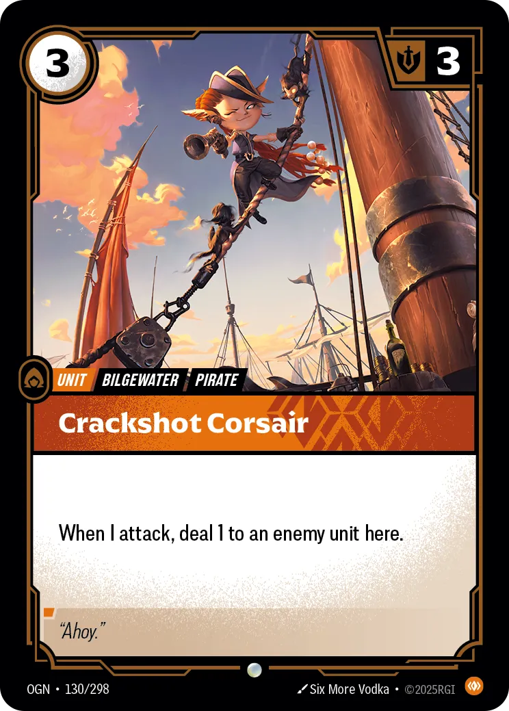 Crackshot Corsair (OGN-130/298) [Riftbound: Origins]