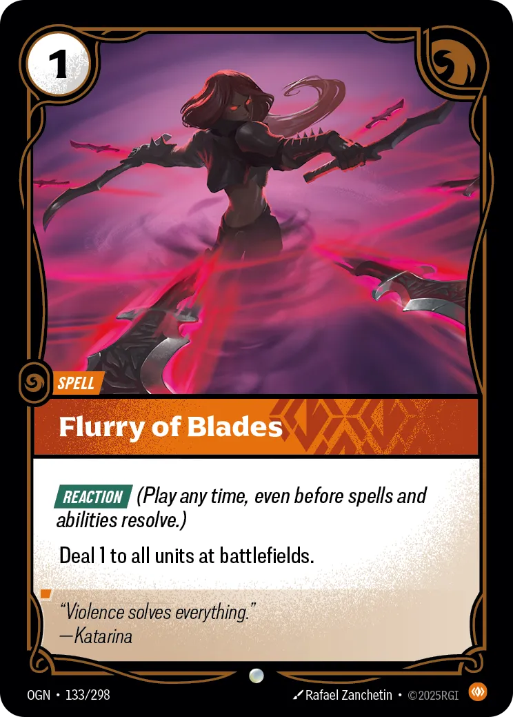 Flurry of Blades (OGN-133/298) [Riftbound: Origins]