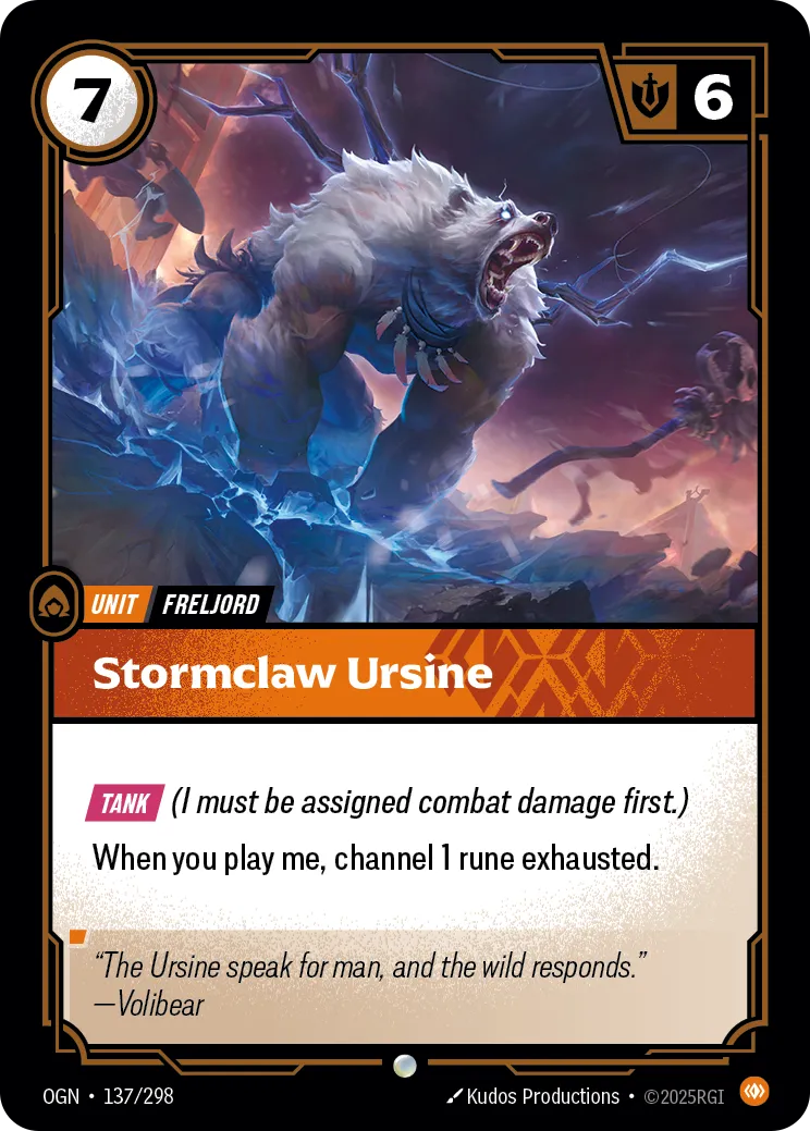 Stormclaw Ursine (OGN-137/298) [Riftbound: Origins]