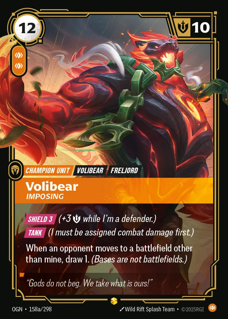 Volibear, Imposing (Alternate Art) (OGN-158a/298) [Riftbound: Origins]