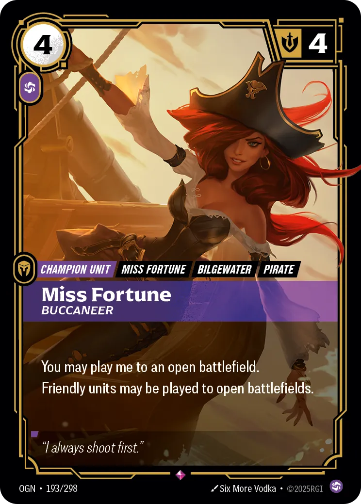 Miss Fortune, Buccaneer (OGN-193/298) [Riftbound: Origins]