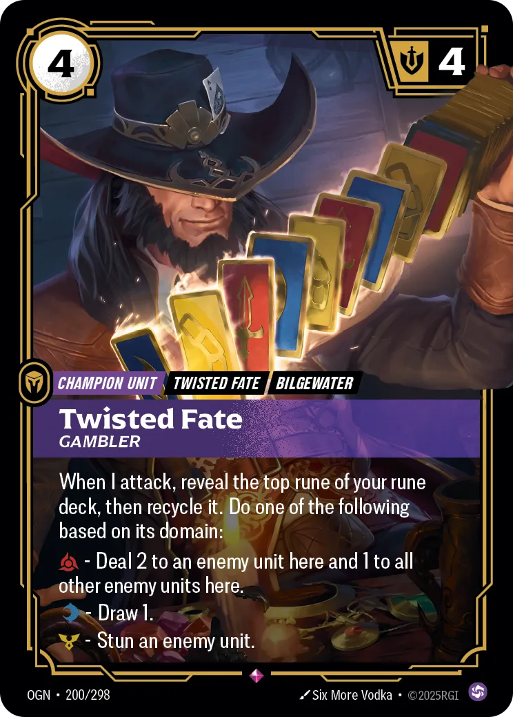 Twisted Fate, Gambler (OGN-200/298) [Riftbound: Origins]