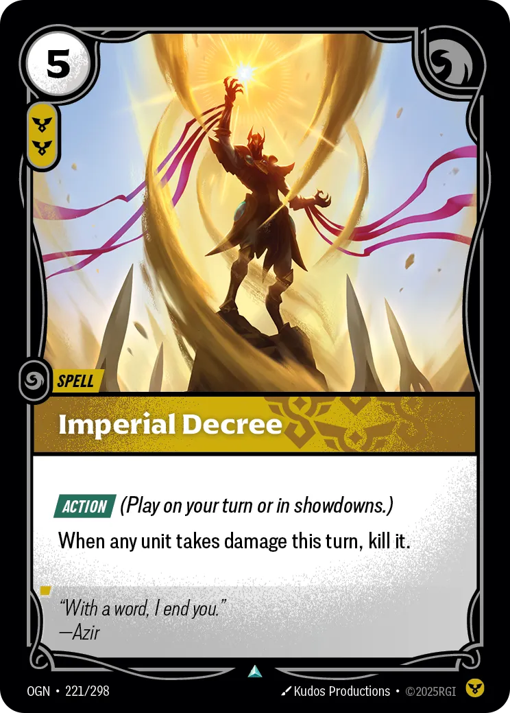 Imperial Decree (OGN-221/298) [Riftbound: Origins]